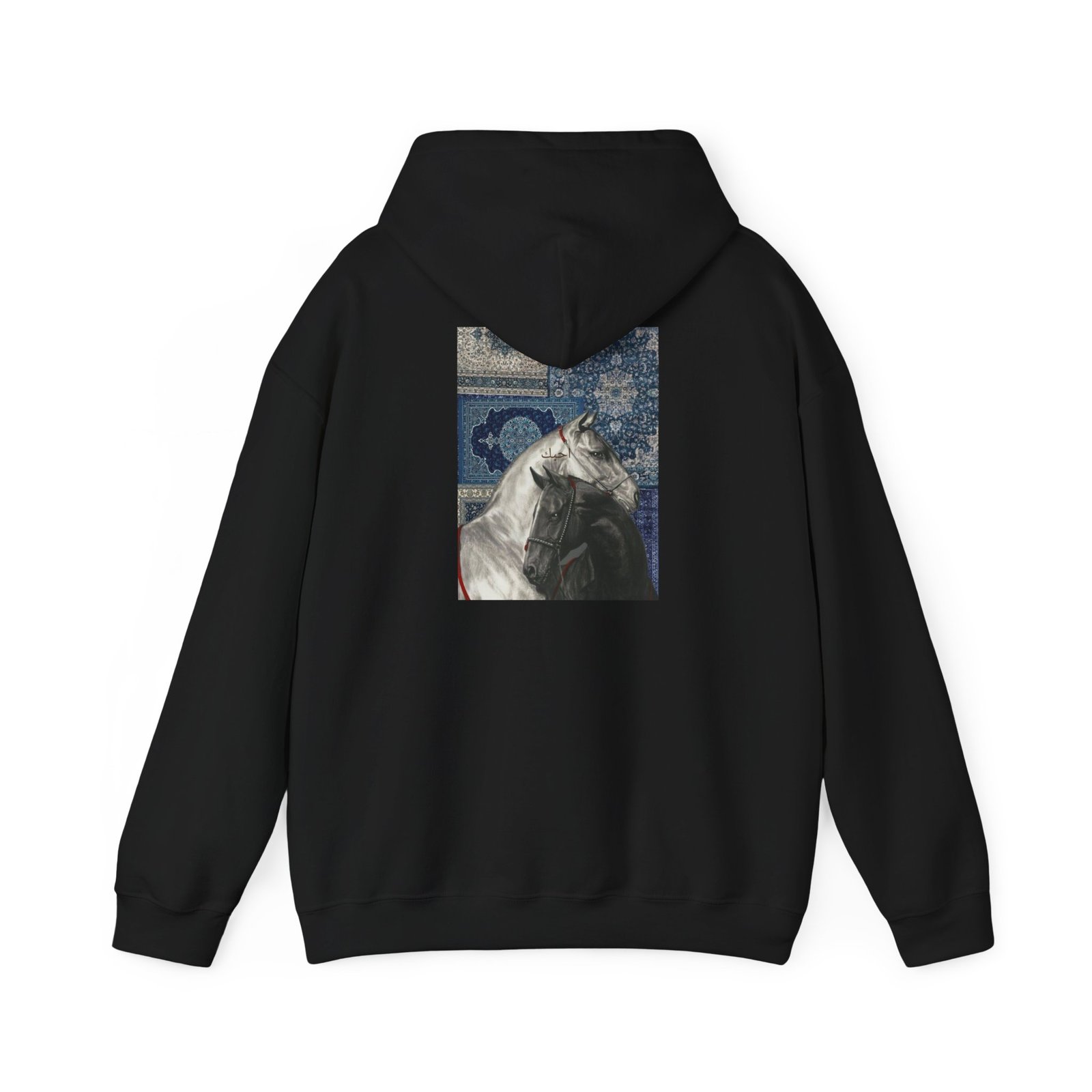 Black Arabic Hoodie — Dapper Karachi streetwear alternate view