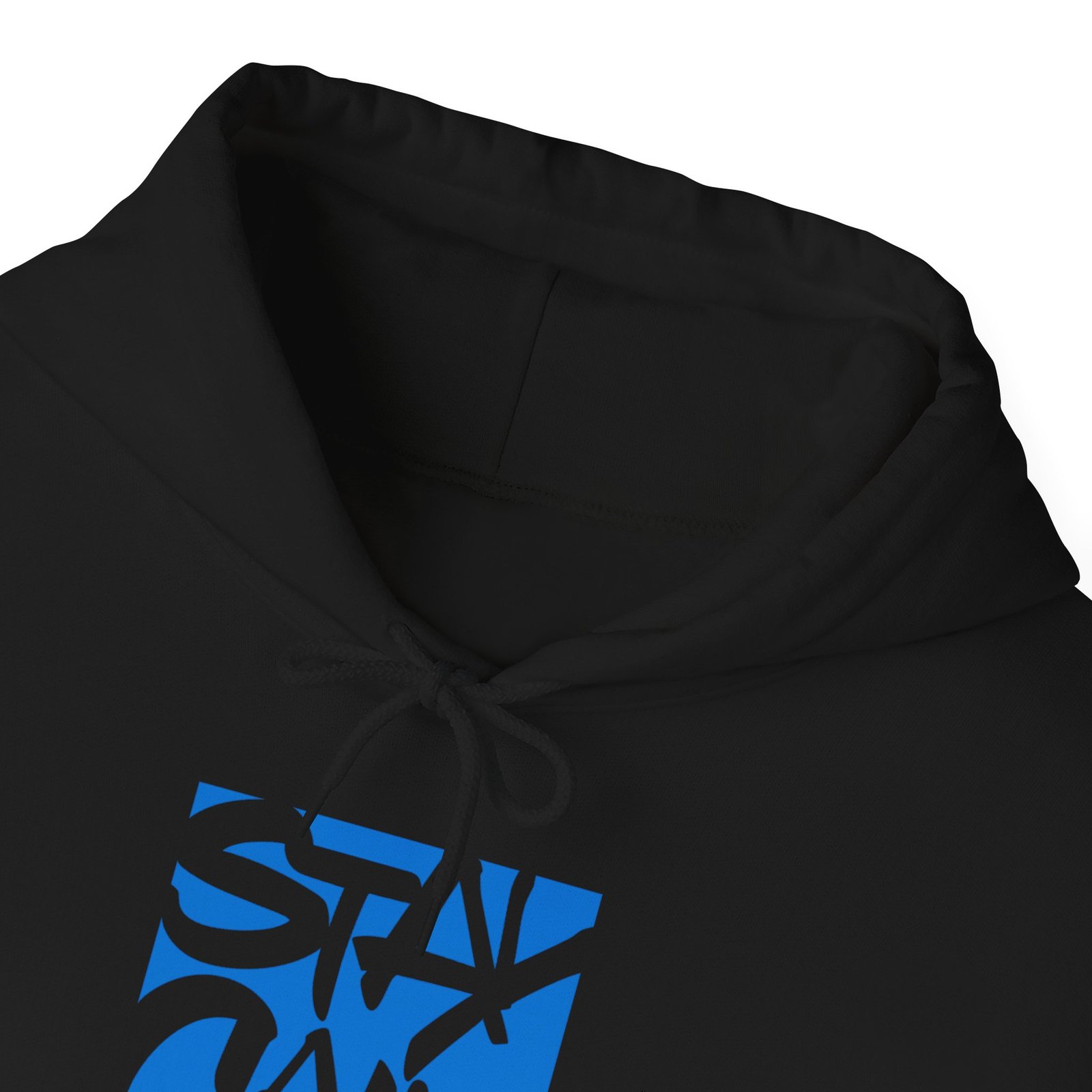 Black Stay Calm Hoodie — Dapper Karachi streetwear alternate view