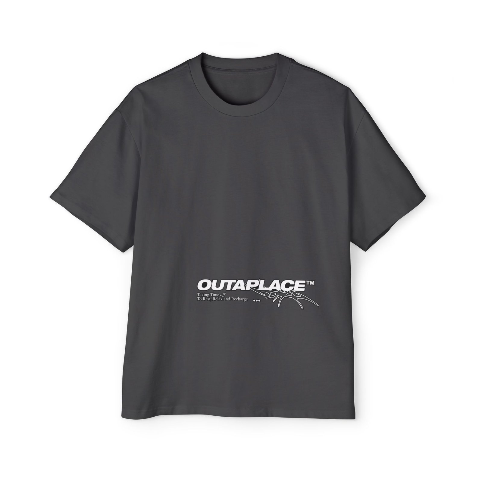 Faded Black Outaplace Oversized Tee — Dapper Karachi streetwear