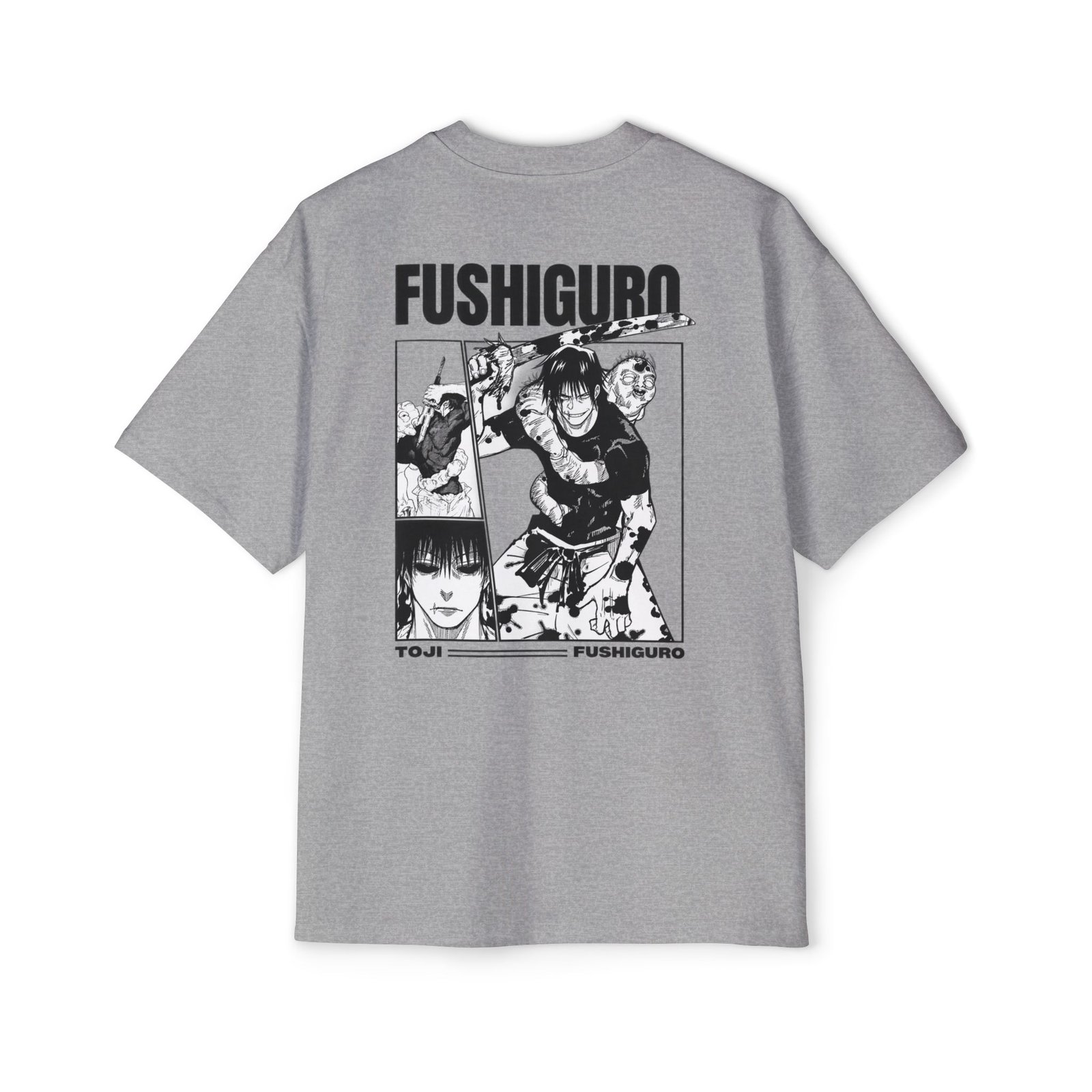 Grey Fushigoru Oversized Tee — Dapper Karachi streetwear alternate view