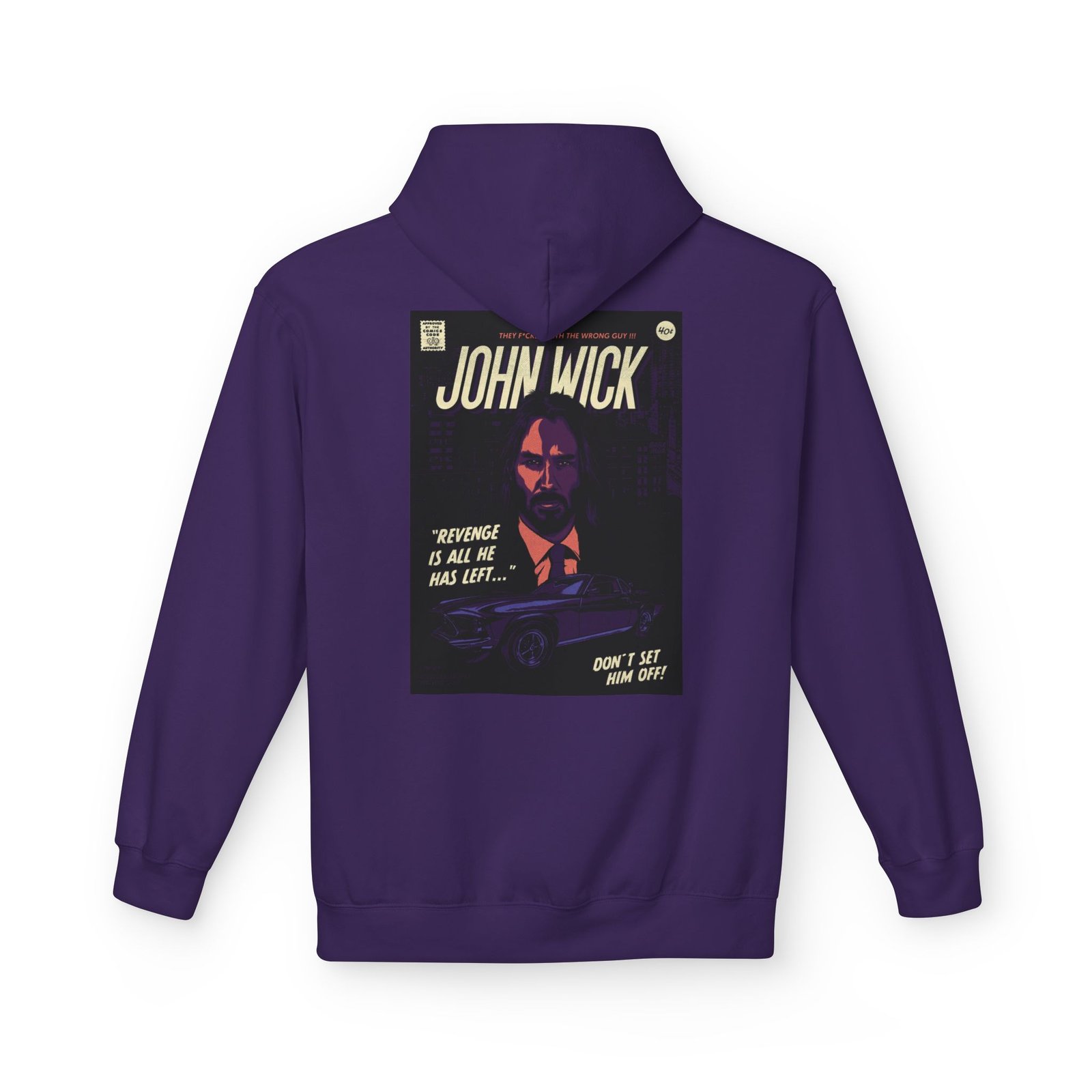 Purple John Wick Hoodie — Dapper Karachi streetwear alternate view