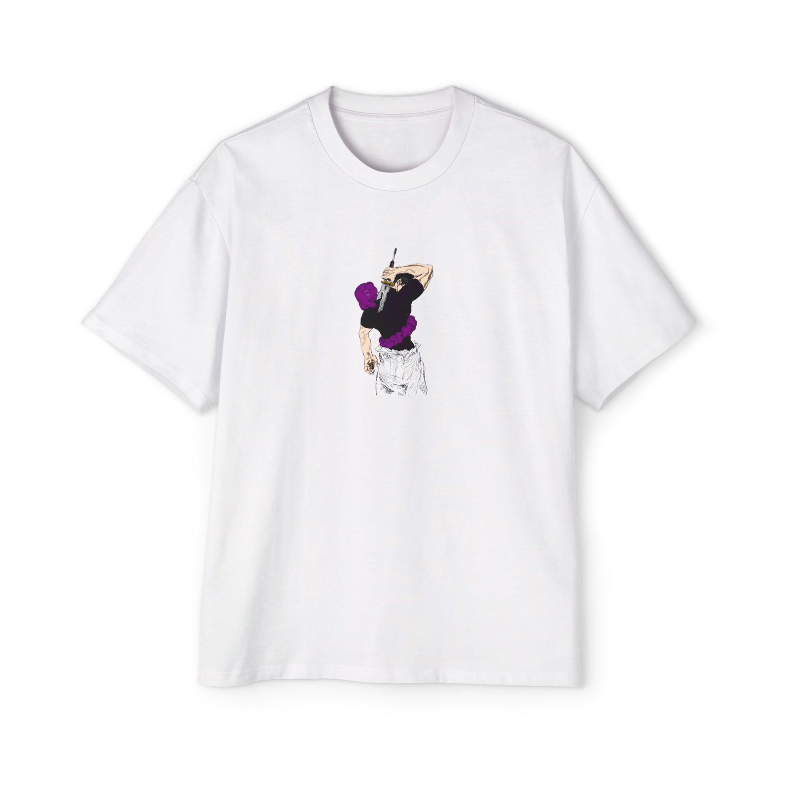 Whiteout Behind Anime Oversized Tee — Dapper Karachi streetwear